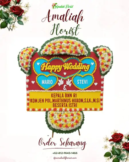 Papan Bunga Pernikahan Jirapan